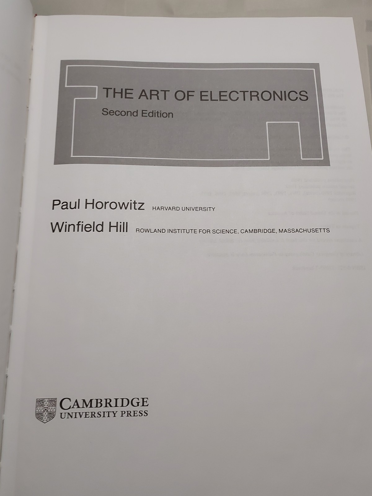 Art of Electronics 2ed (1989 hc/dj VG) Horowitz & Hill