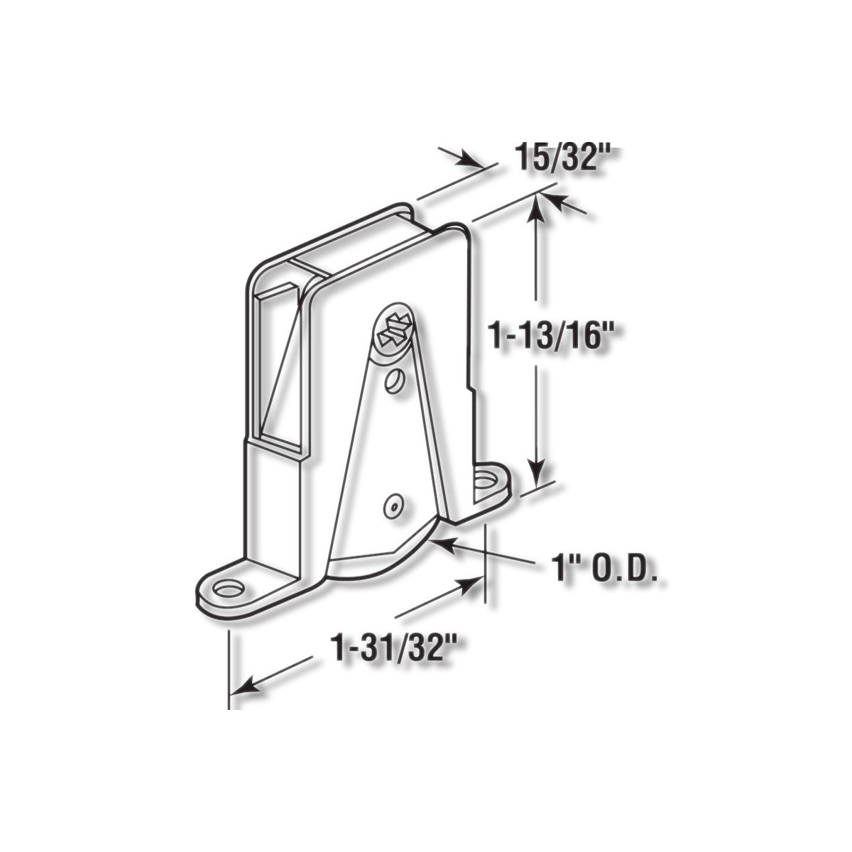 Prime-Line 1 in X 1/4 in Aluminum/Nylon Roller Assembly 2 pk B 684