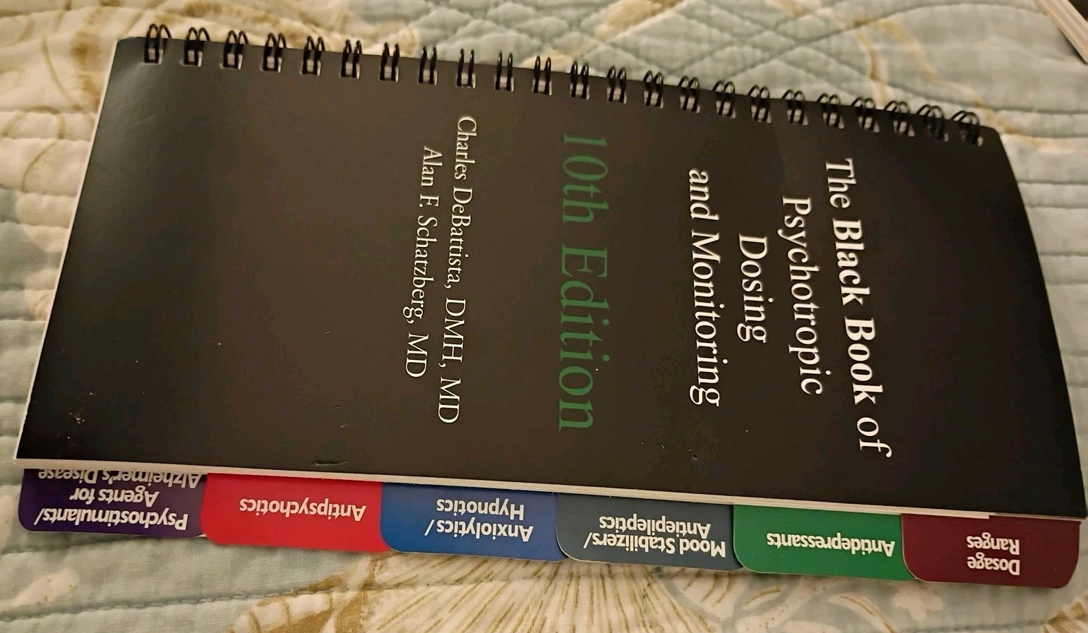 Black Book Of Psychotropic Dosing Monitoring DeBattista Spiral Index Guide