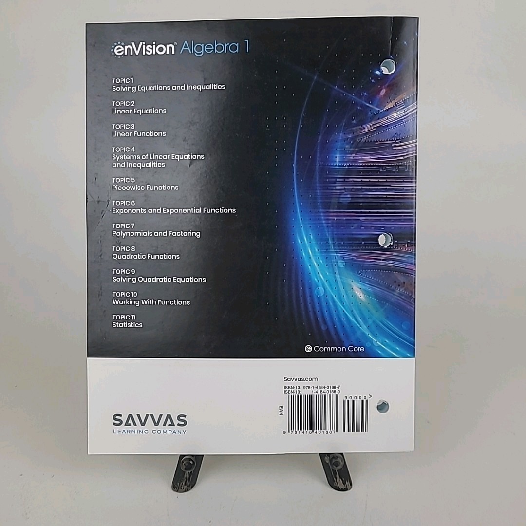 Savvas enVision Algebra 1 Common Core Student Companion 2024 Paperback