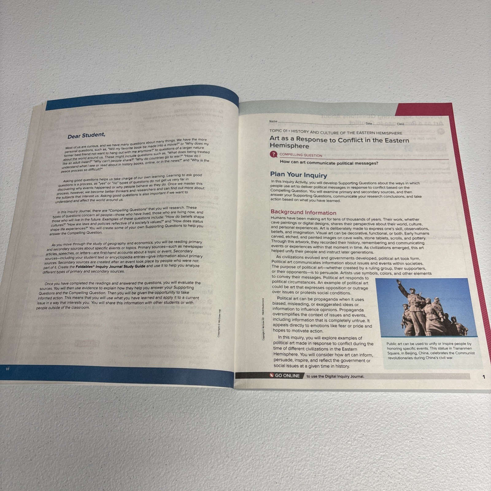 Inquiry Journal Eastern Hemisphere Culture And Geography Book Ohio Edition