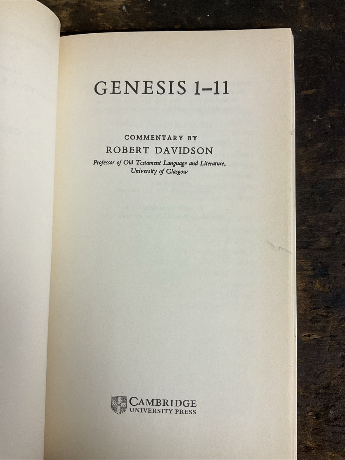 Cambridge Bible Commentaries on the Old Testament Ser.: Genesis, 1-11