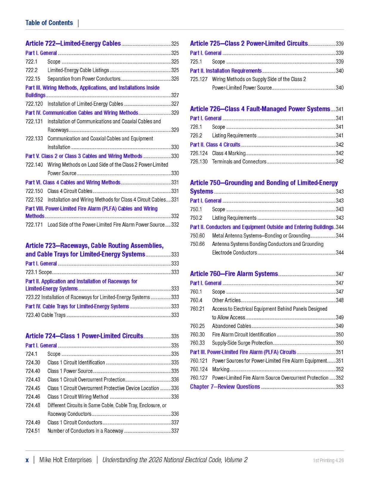 2026 Understanding the NEC, Volume 1 & 2 Textbook Set