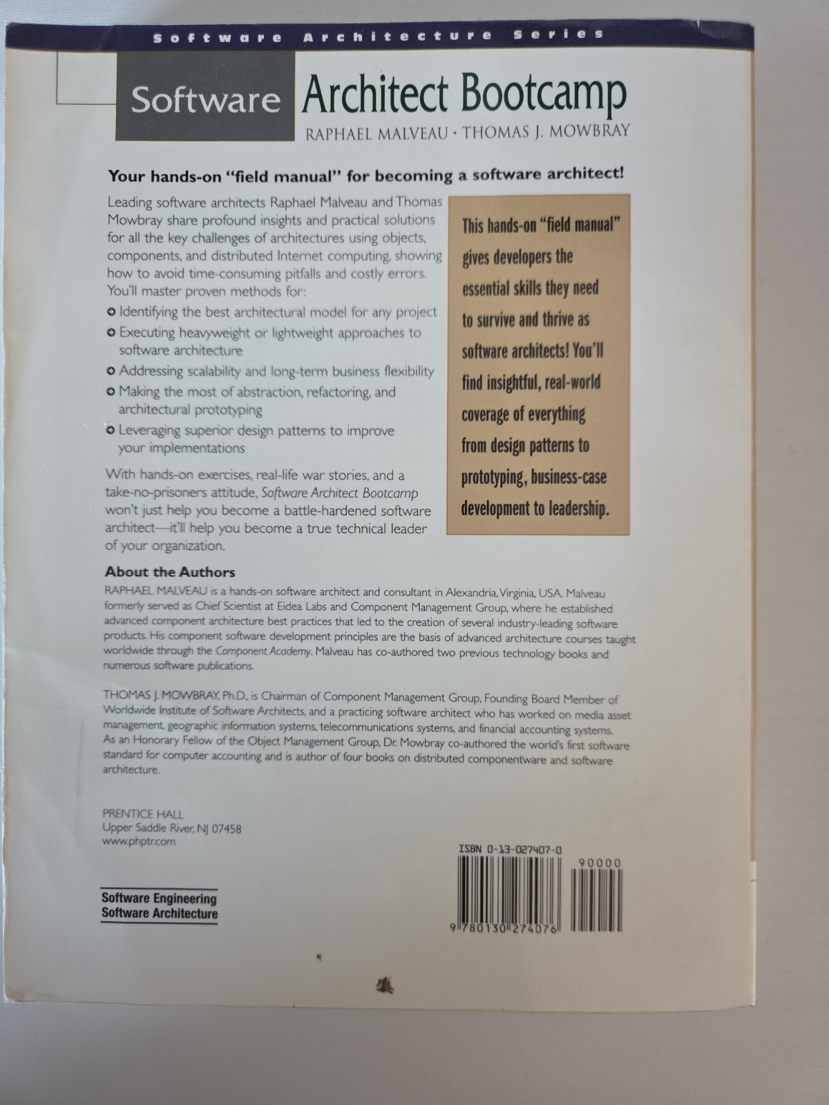 Software Architecture Ser.: Software Architect Bootcamp : A Programmer’s…