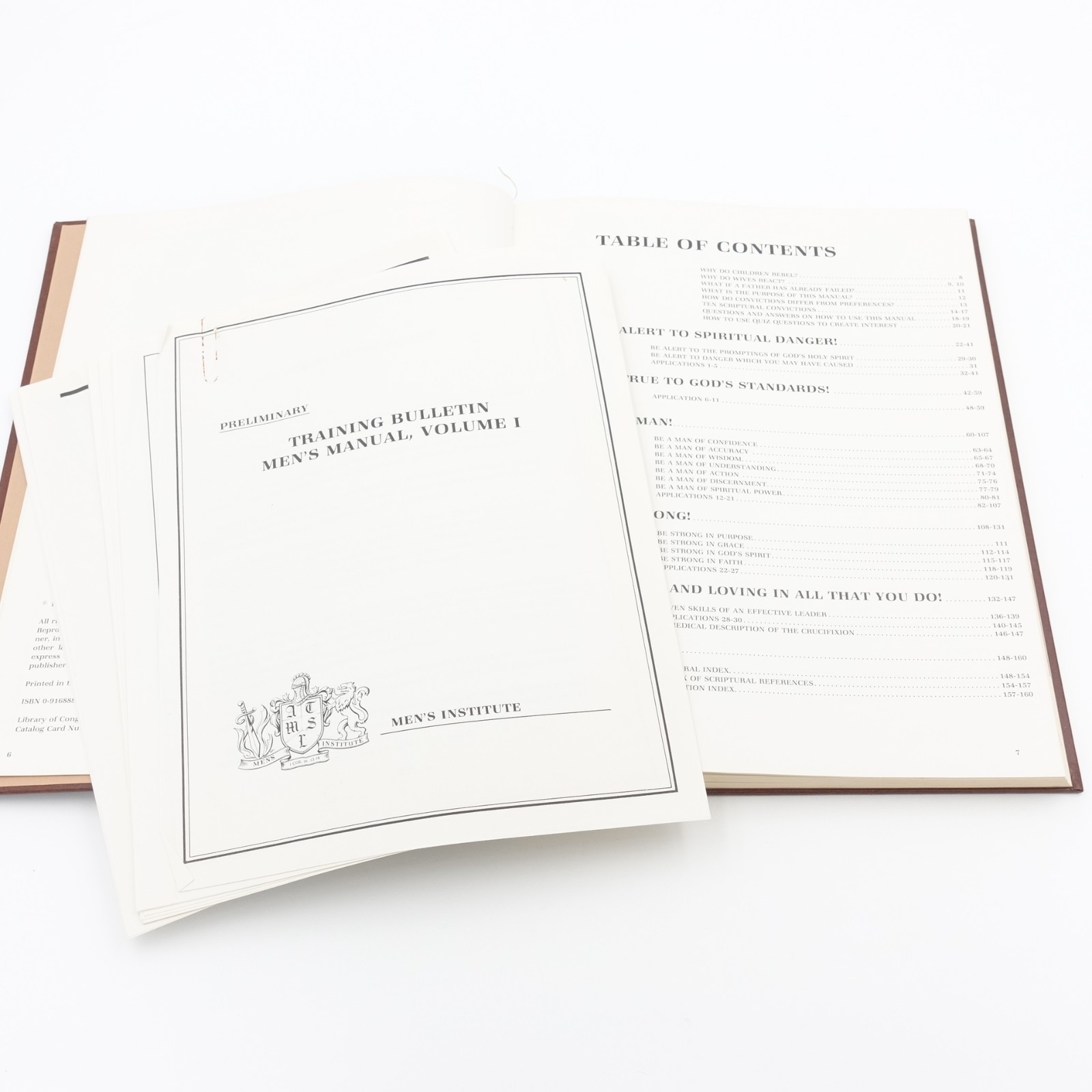 Men’s Manual Volumes I & II Institute In Basic Life Principles Hardcover VGUC
