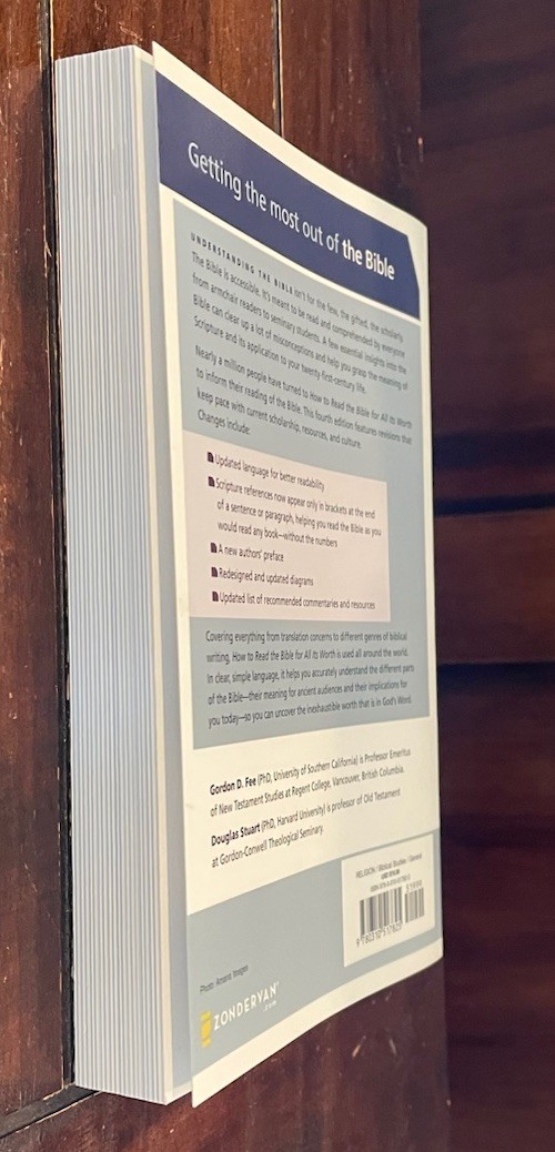 How to Read the Bible for All Its Worth, 4th Ed by Gordon Fee & Douglas Stuart
