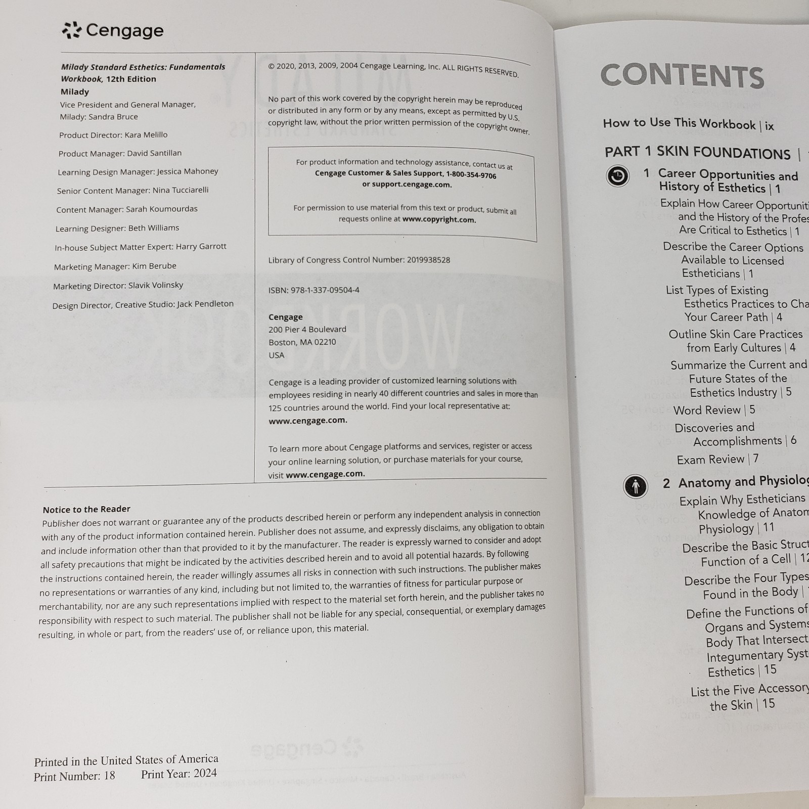 Milady Foundations Book, Workbook, and Standard Esthetics Fundamentals Workbook