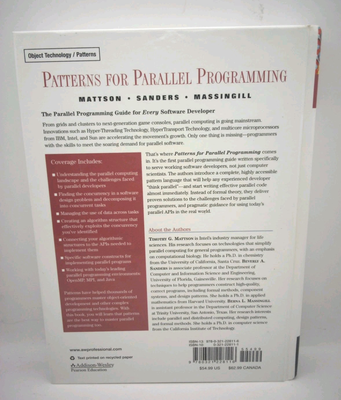 Software Patterns Ser.: Patterns for Parallel Programming by Beverly A. Sanders,
