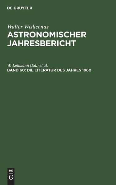 Die Literatur Des Jahres 1960