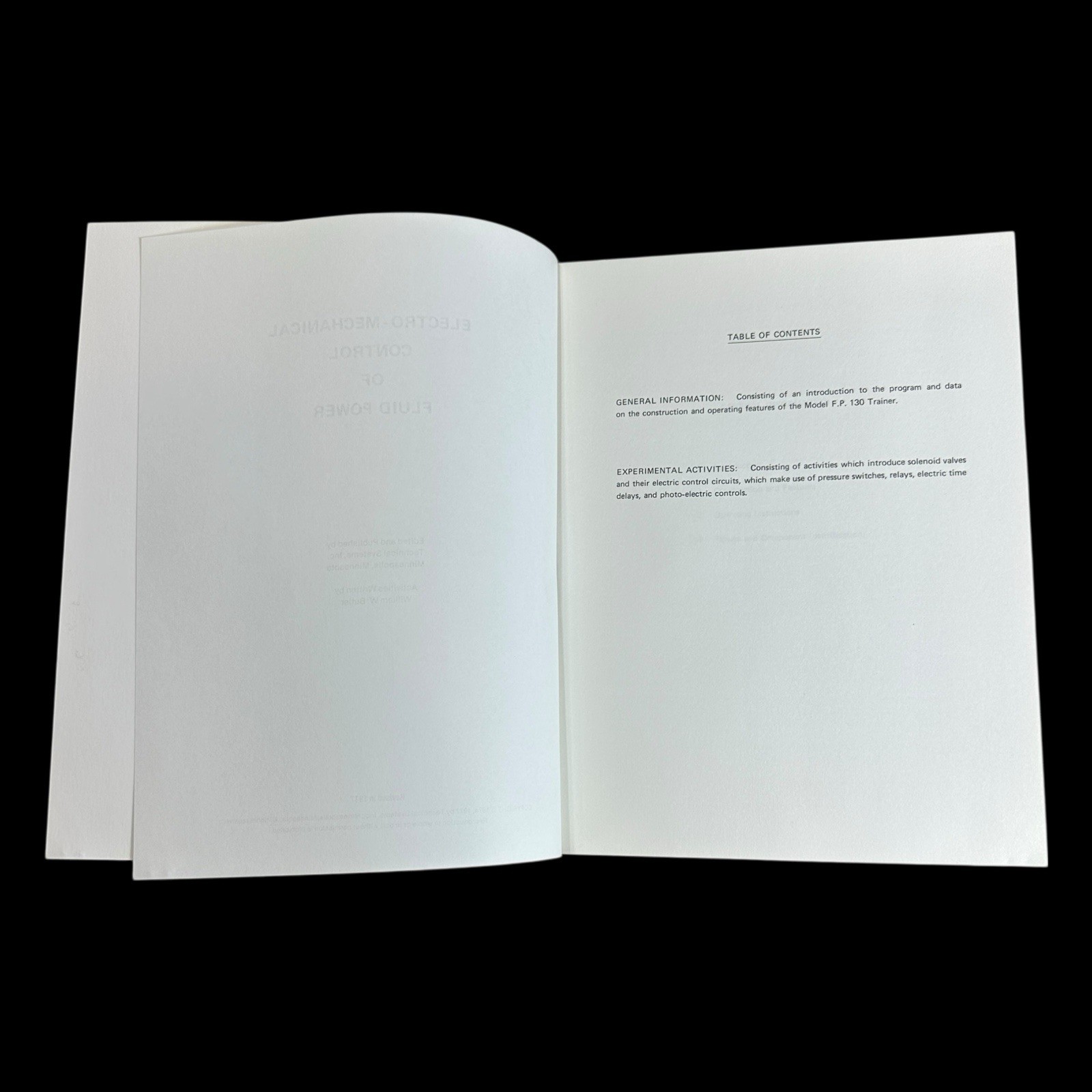 Lab-Volt Electro-Mechanical Controls Activity Manual 1977 TM-16661
