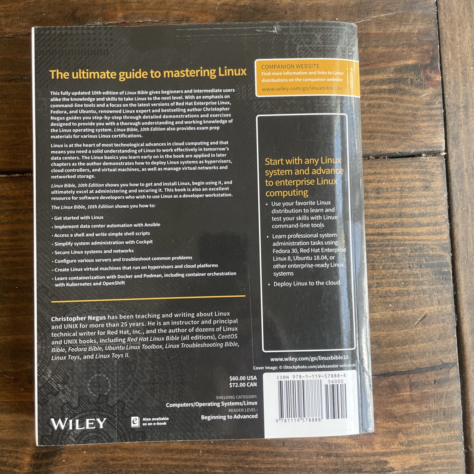 Linux Bible 10th edition by Christopher Negus