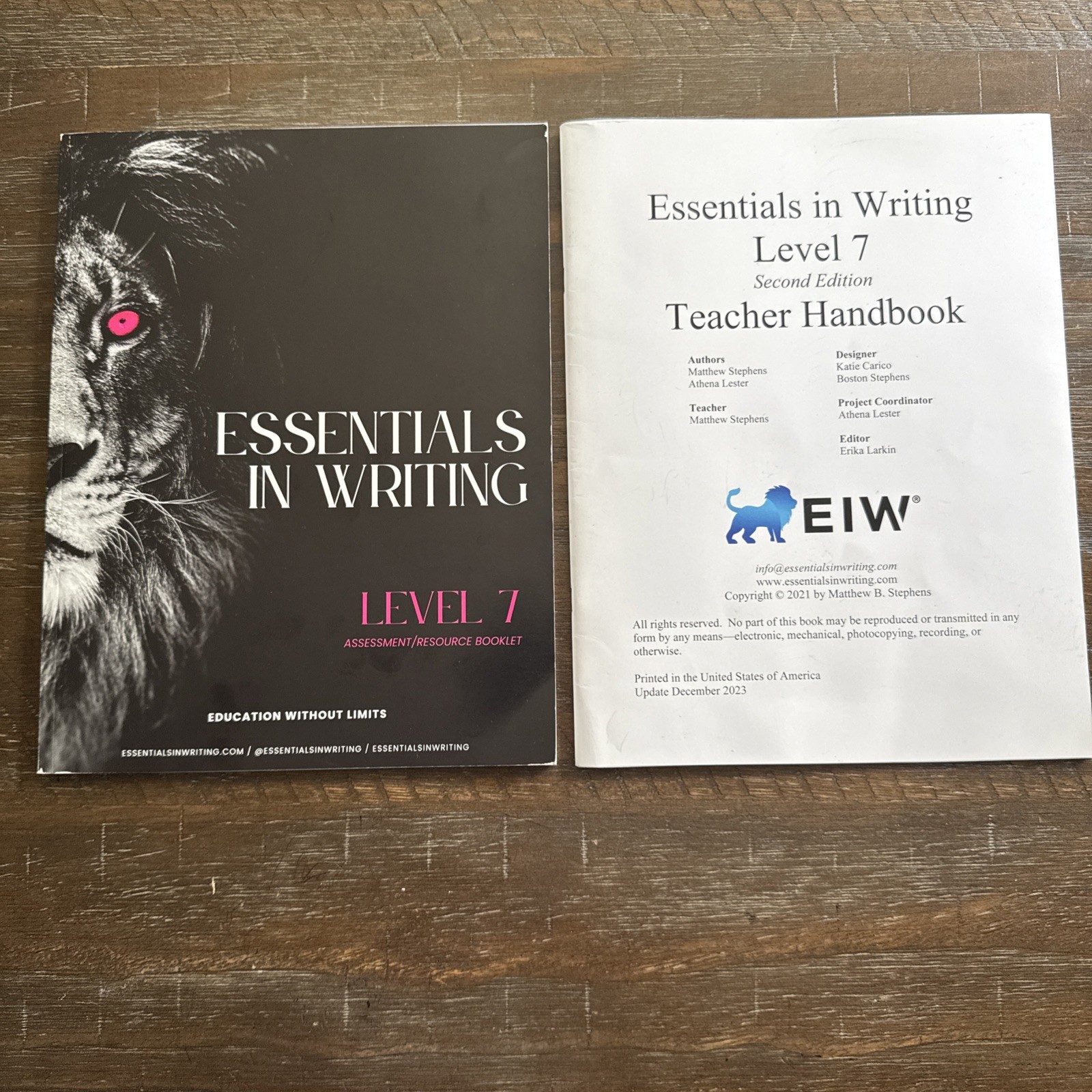 Essentials In Writing Level 7 Assessment Book And Answer Key Homeschool English