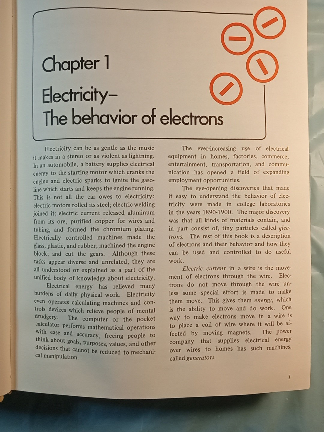 Introduction To Electricity And Electronics Hardback Book 1971
