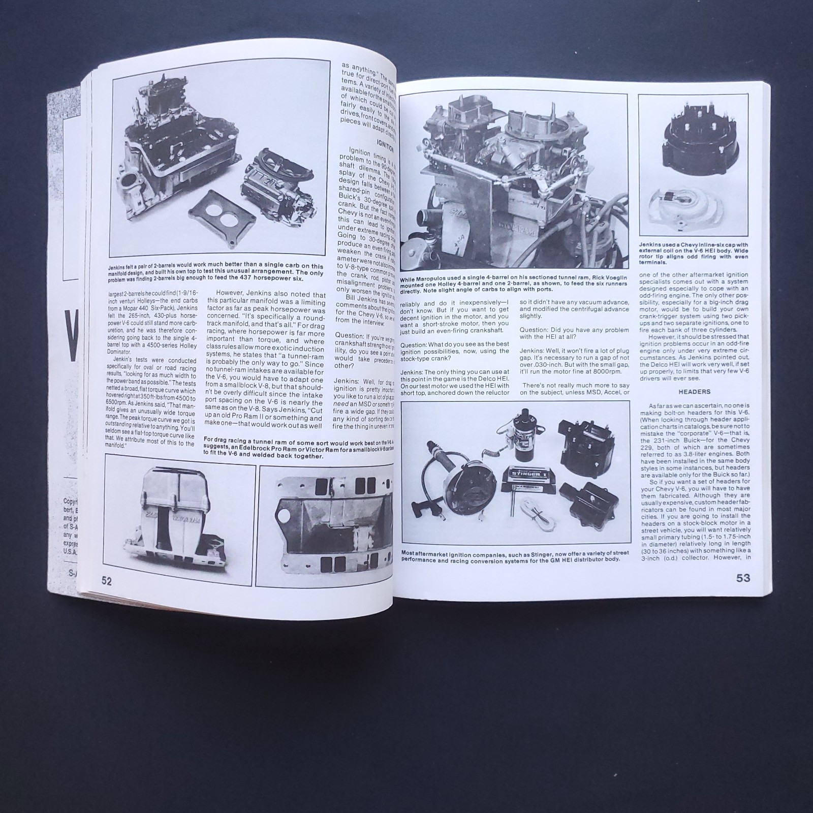 V-6 Performance Buick Ford & Chevy Building Engines PB Book Pat Ganahl 1988