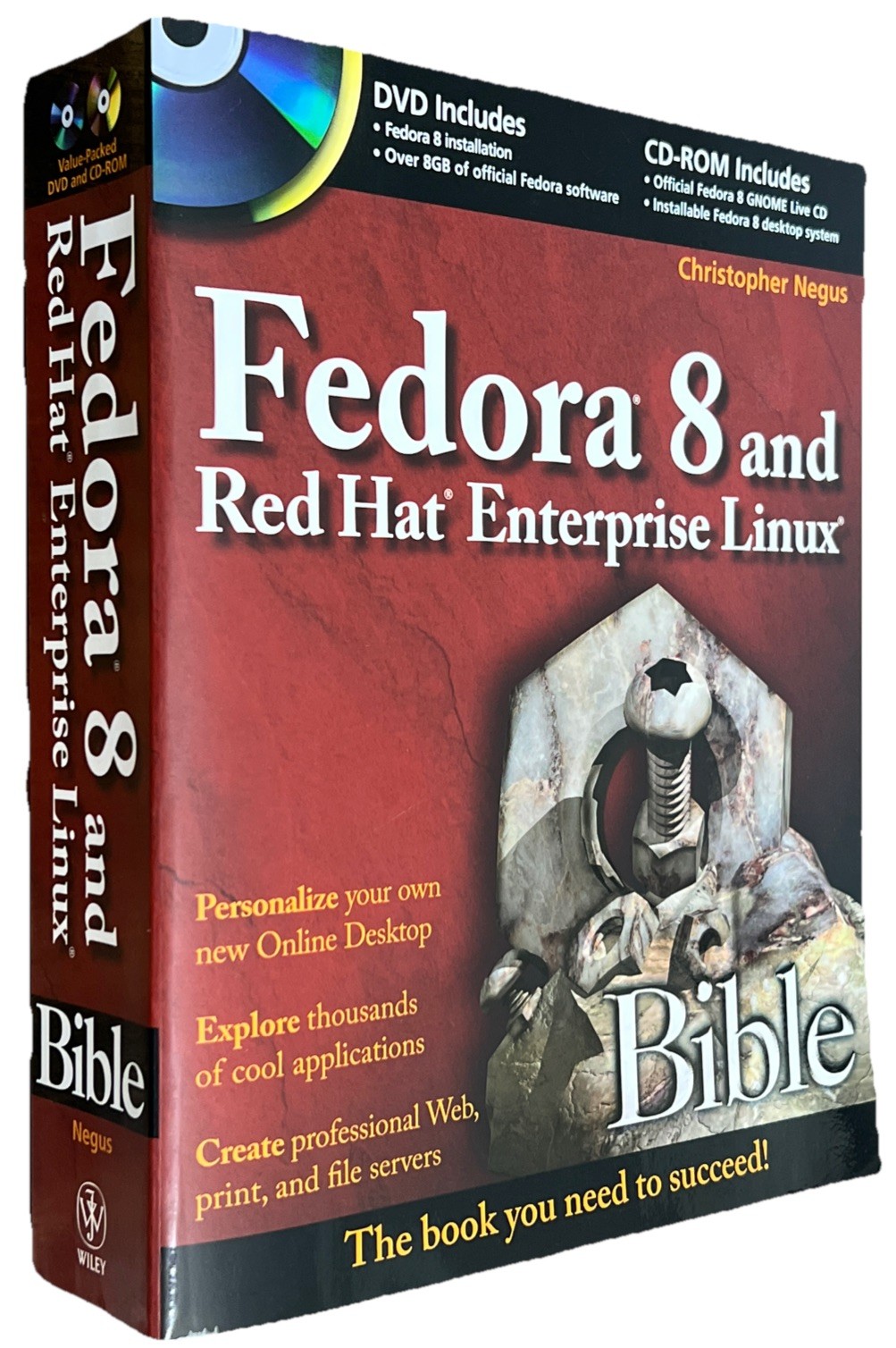 Fedora 8 and Red Hat Enterprise Linux Bible by Christopher Negus BOOK ONLY