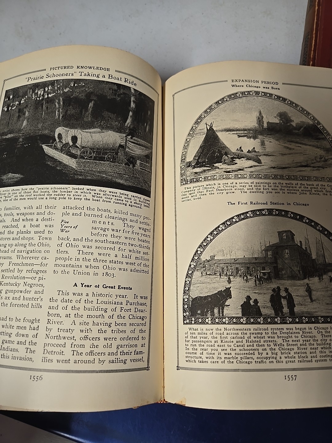 1937 Pictured Knowledge Books Marshall Hughes Co. Art Deco Illustrated Ency. 4
