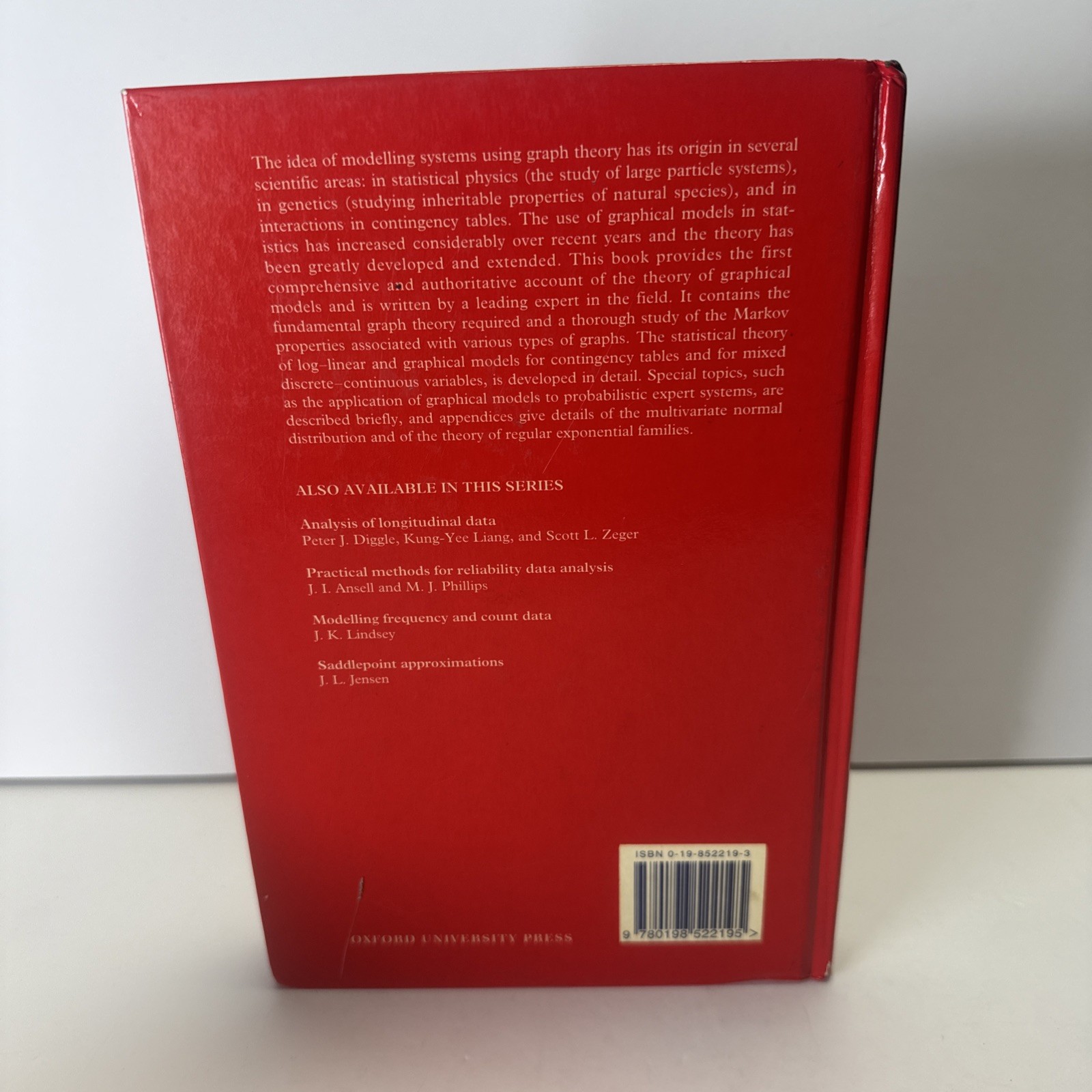 Graphical Models (Oxford Statistical Science Series) by Lauritzen