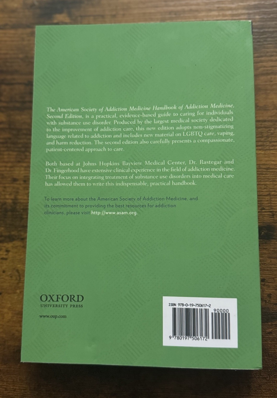 The American Society of Addiction Medicine/Handbook FREE SHIPPING – OFFER