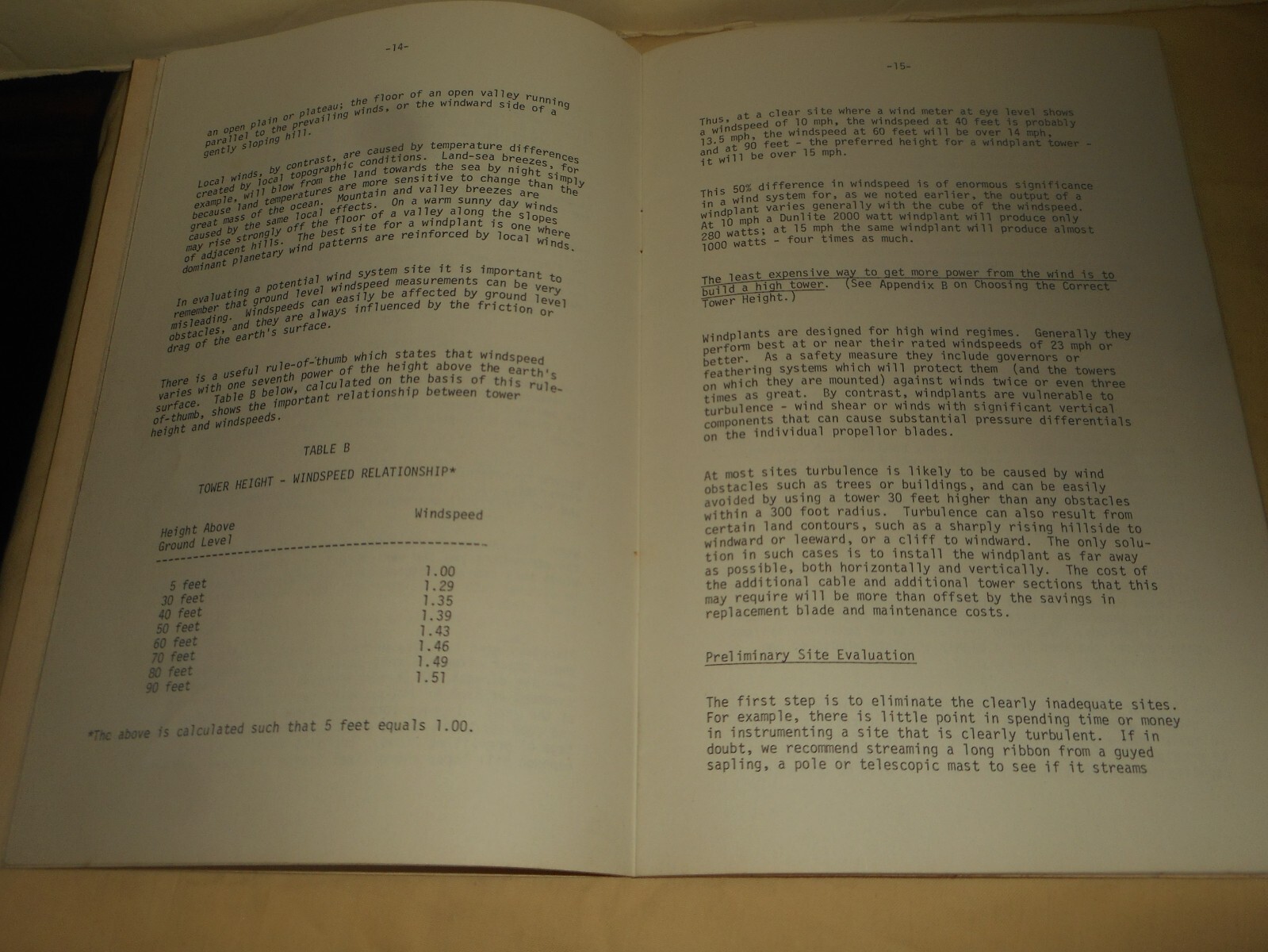 Planning a Wind Power Generating System Technical Manual 1977 ENERTECH Corp.