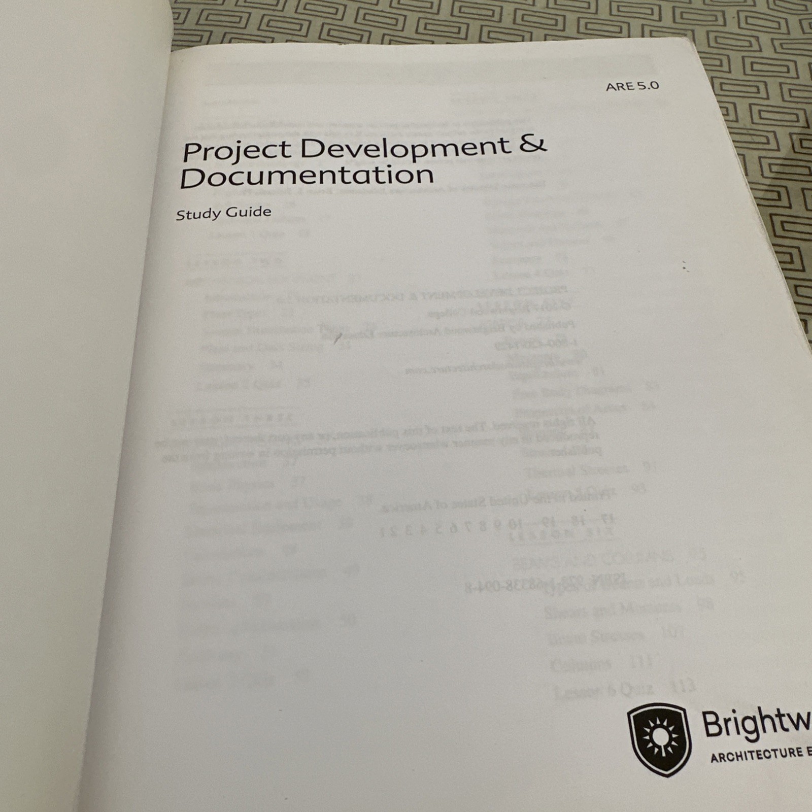 Project Development & Documentation Study Guide 5. 0 by Brightwood Architecture