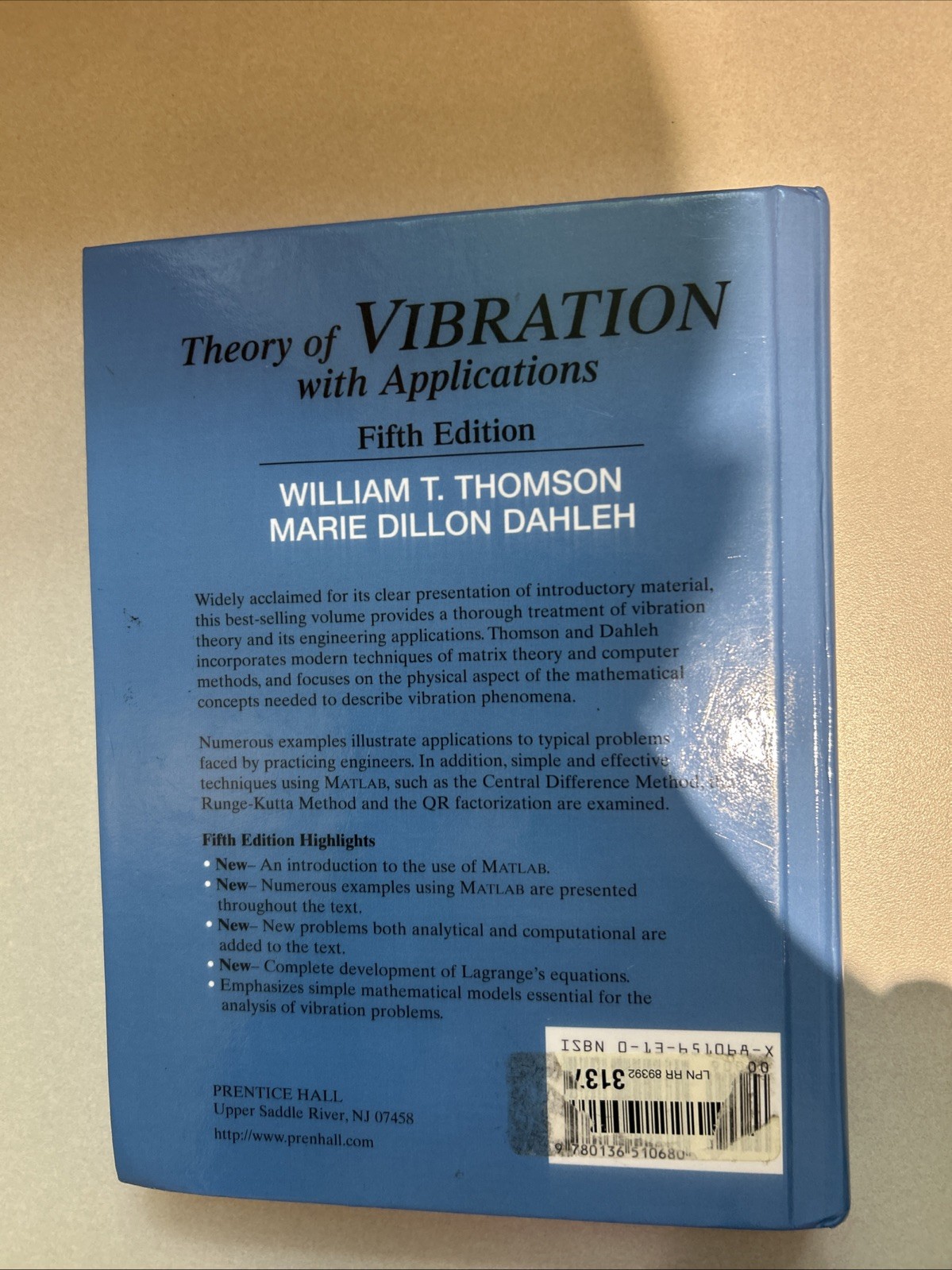 Theory of Vibration with Applications [5th Edition]