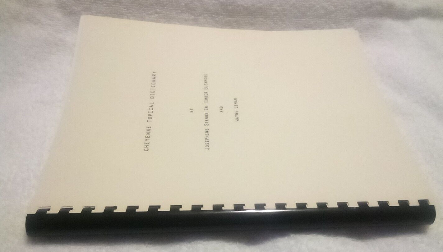 Cheyenne Topical Dictionary Josephine Glenmore Wayne Leman Spiral Bound PB Book