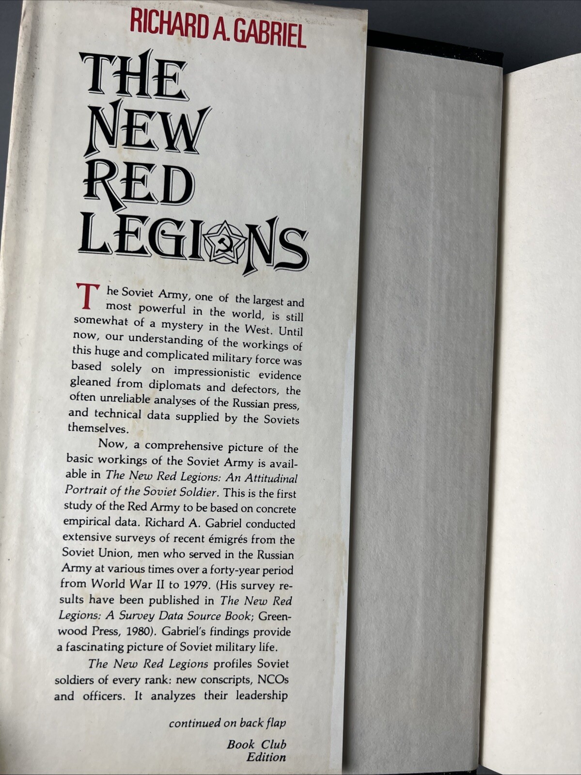 1980 The New Red Legions Richard A. Gabriel HC DJ Soviet Soldier Army