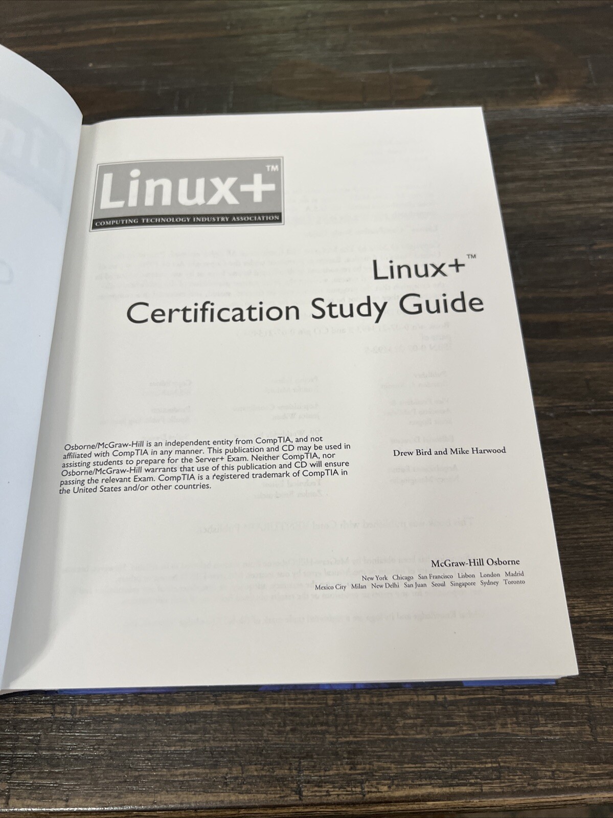 Linux+ Certification Hardcover Book Study Guide Computing Technology