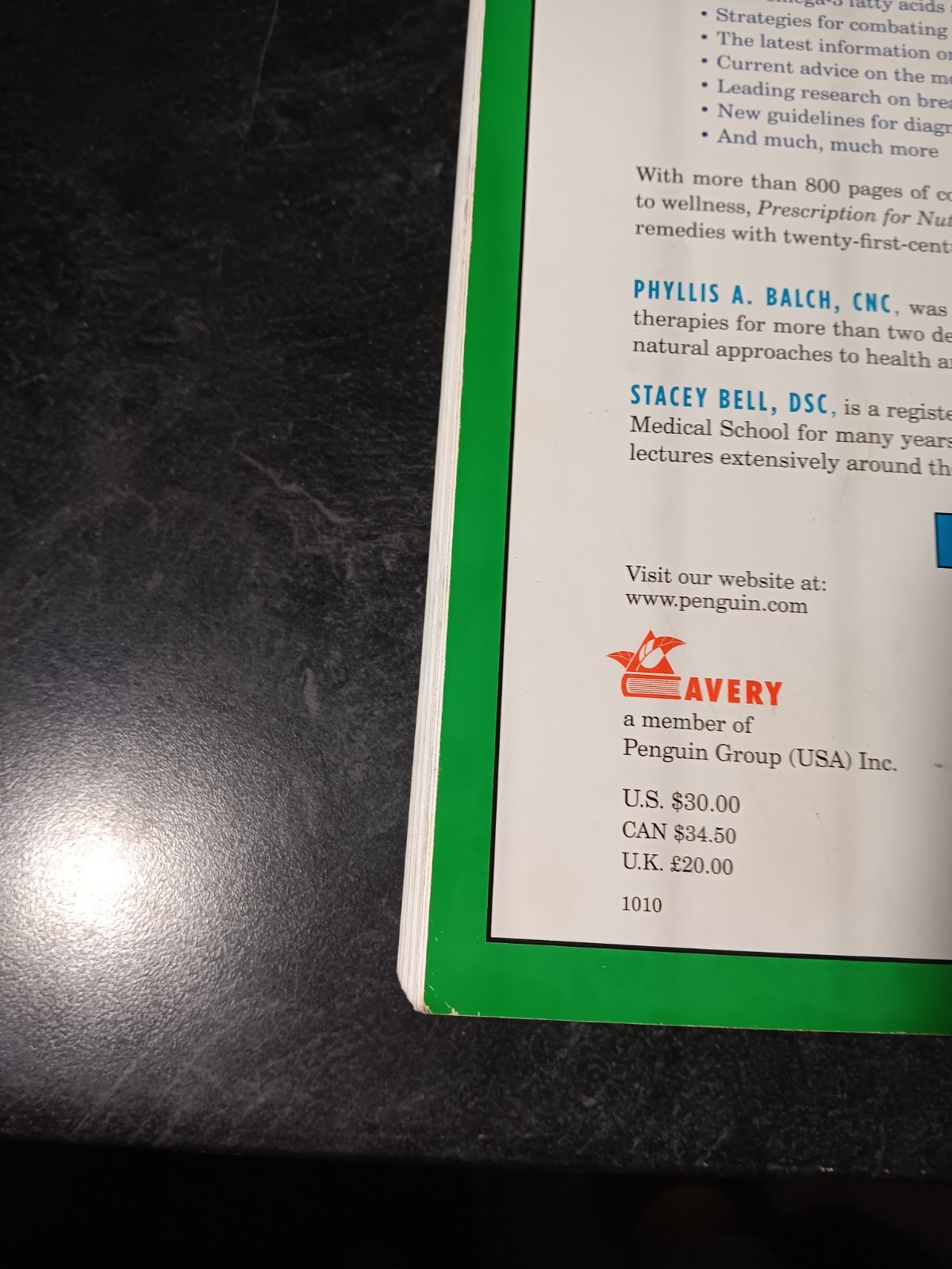 Prescription For Nutritional Healing Fifth Edition Phyllis A. Balch Pre-Owned