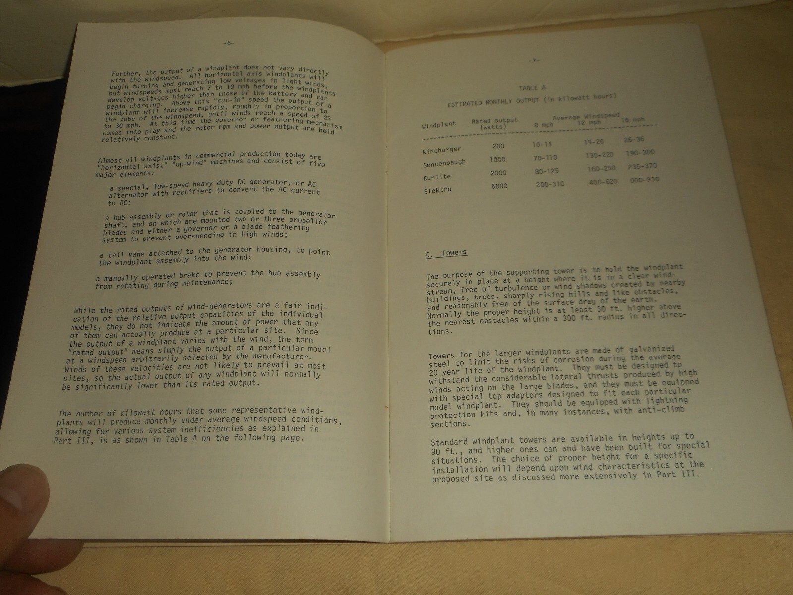 Planning a Wind Power Generating System Technical Manual 1977 ENERTECH Corp.