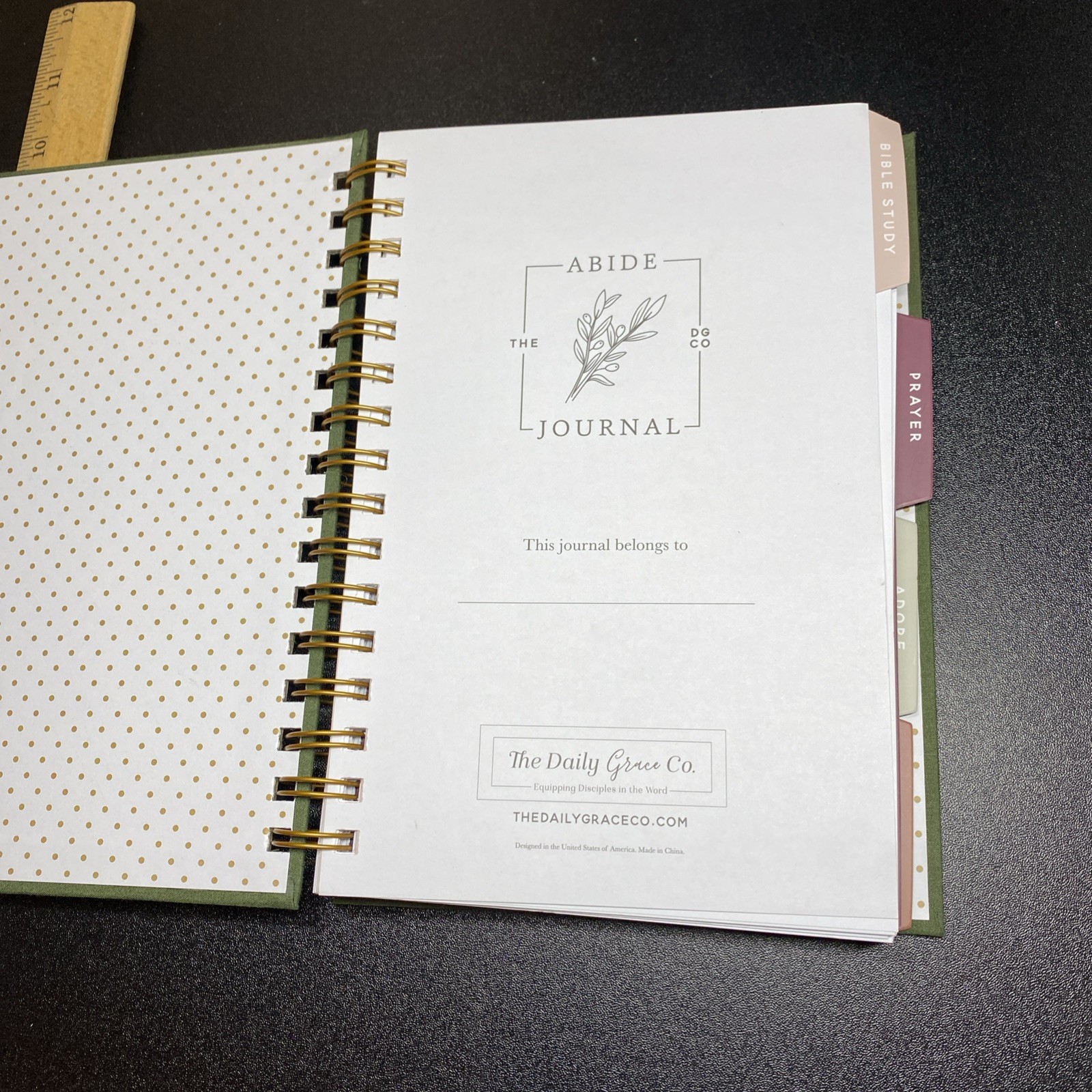The Abide Journal (Bible Study Prayer) The Daily Grace Co. HC Spiral UNUSED!