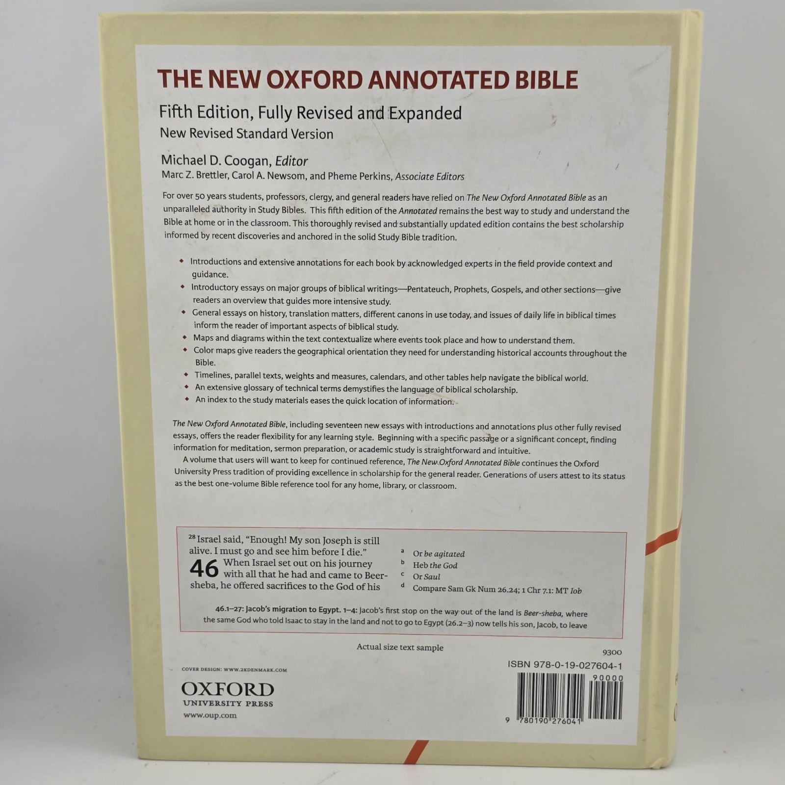 The New Oxford Annotated Bible: New Revised Standard Version Fifth Edition Study