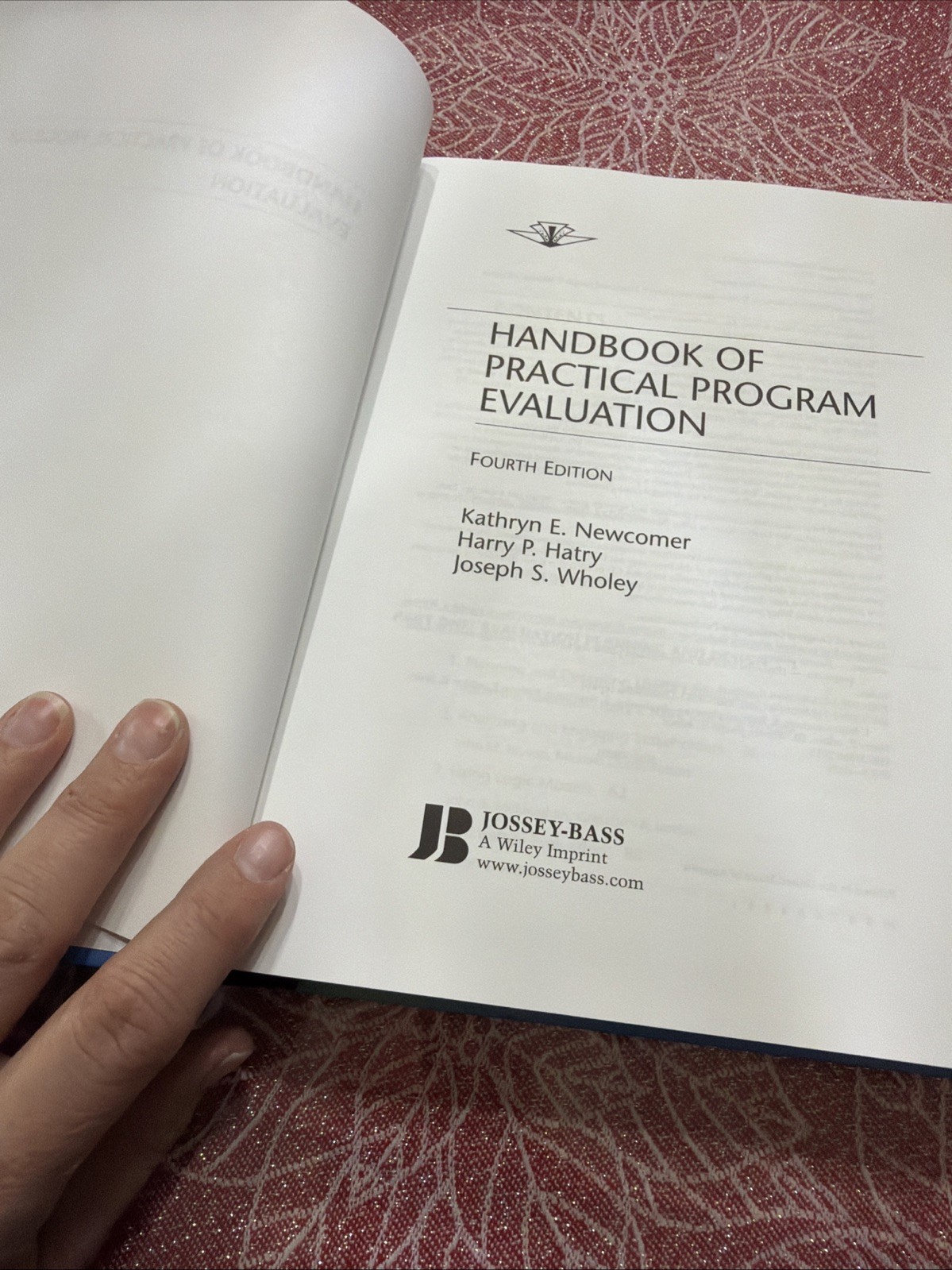 Handbook of Practical Program – Hardcover, by Newcomer Kathryn E.; – Very Good
