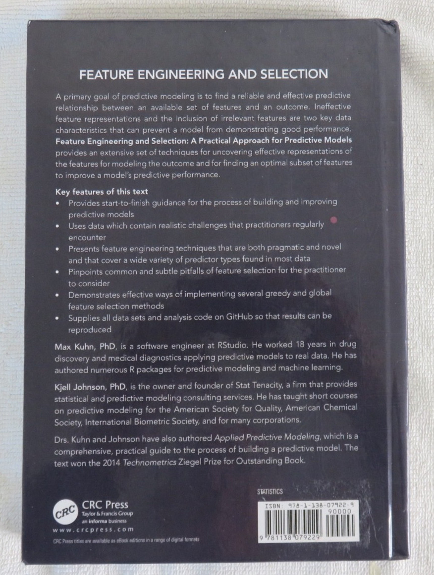 Feature Engineering and Selection: A Practical Approach for Predictive Models HC
