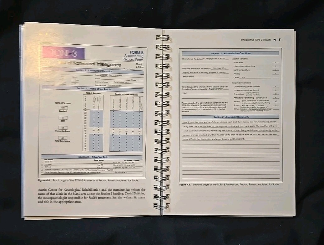 Test Of Nonverbal Intelligence 3 (TONI-3) By Pro-Ed (3rd Edition)