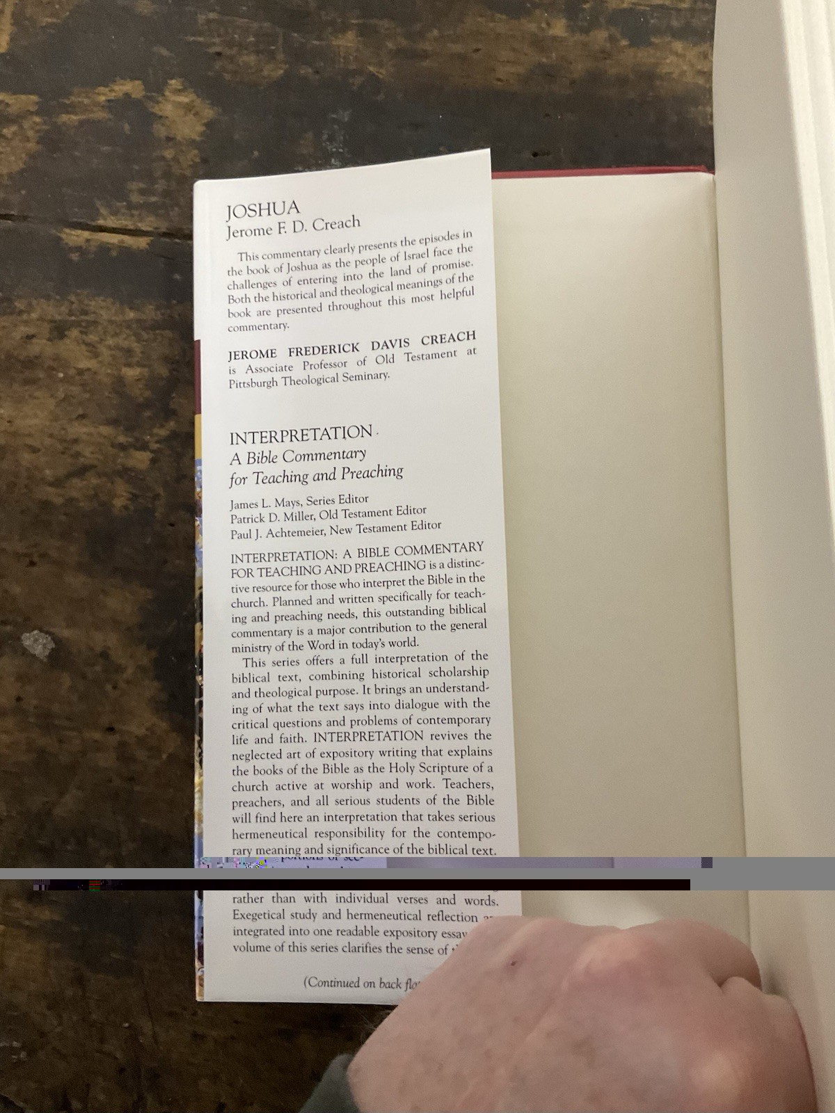 Interpretation: a Bible Commentary Ser.: Joshua by Jerome Creach (Hardcover)