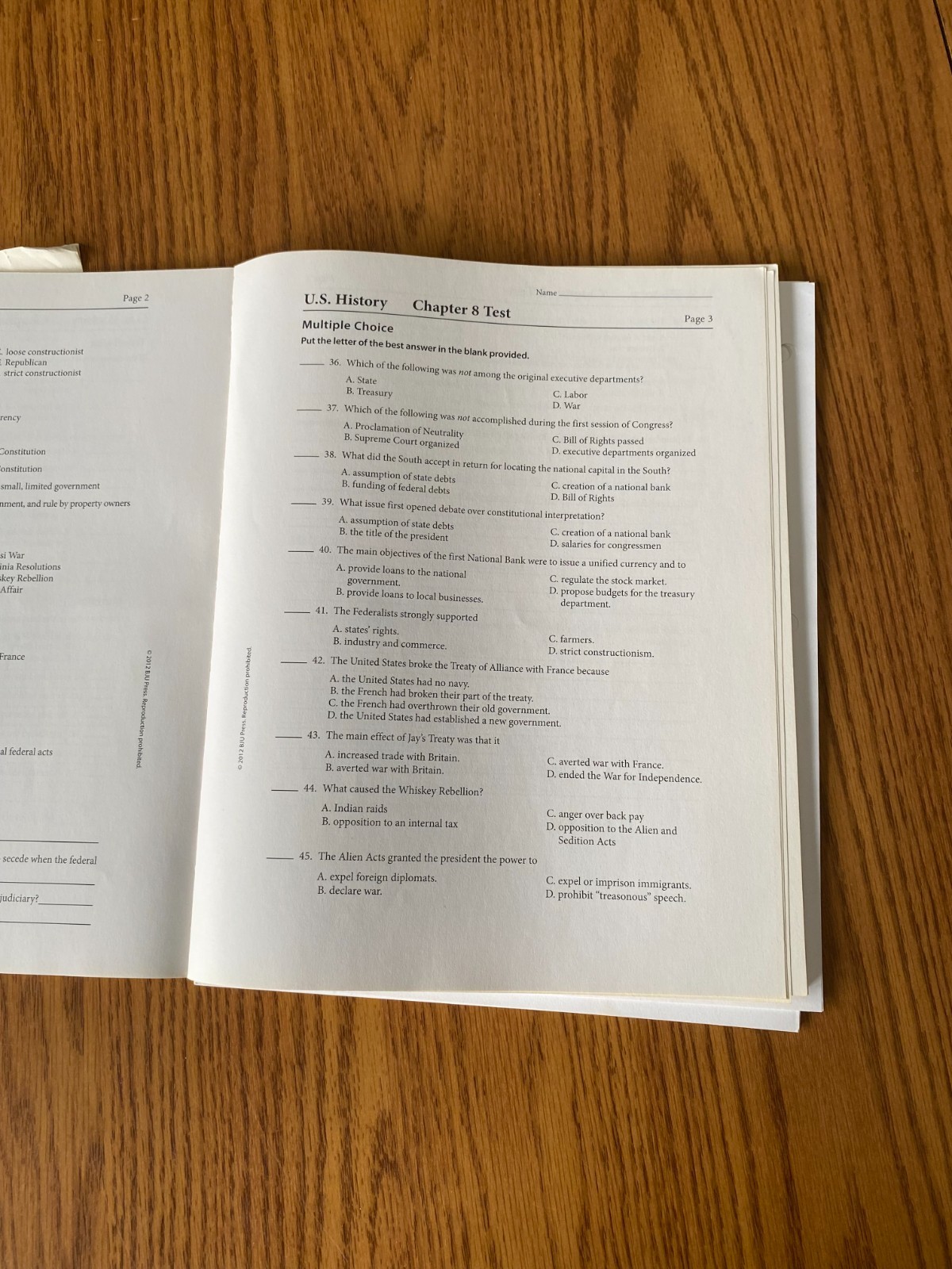 Bob Jones University BJU United States History Set with Tests and Answer Key