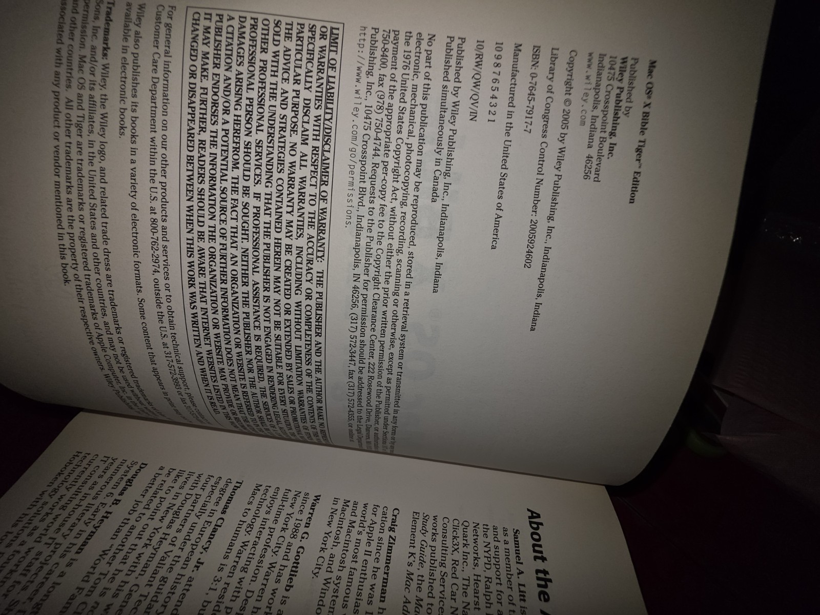 Bible Ser.: Mac Os X Bible by Thomas Clancy, Alejandro Prado, Warren G….
