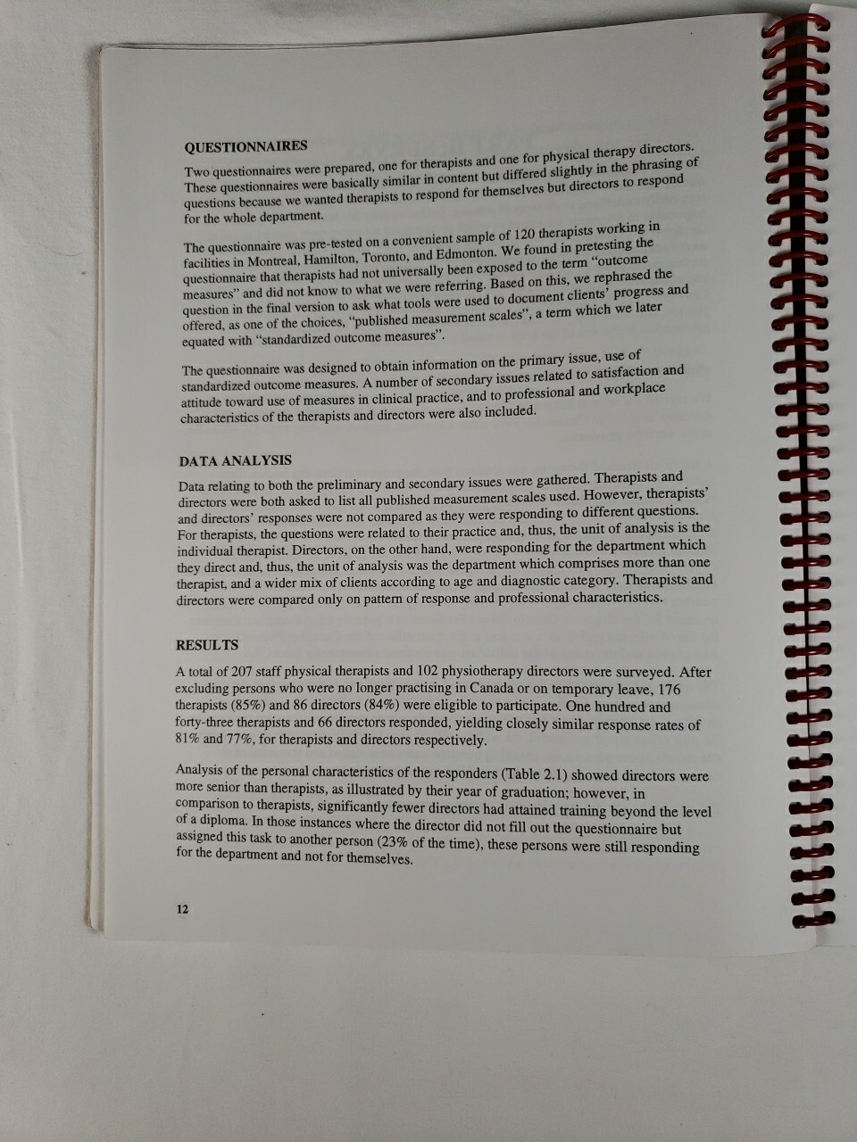 Physical Rehabilitation Outcome Measures Softcover Spiral Book 1995