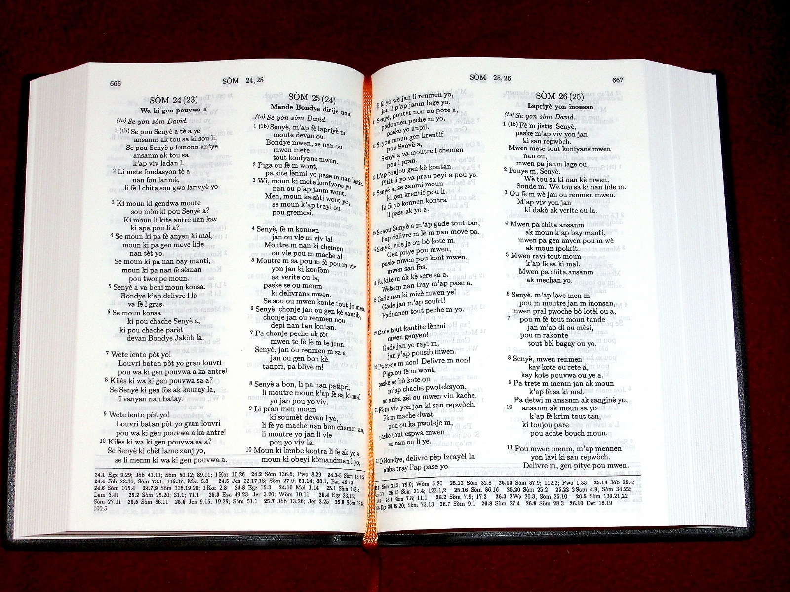 Haitian Creole Bible, Contemporary version, 1999, Black Vinyl Bible. Bib La