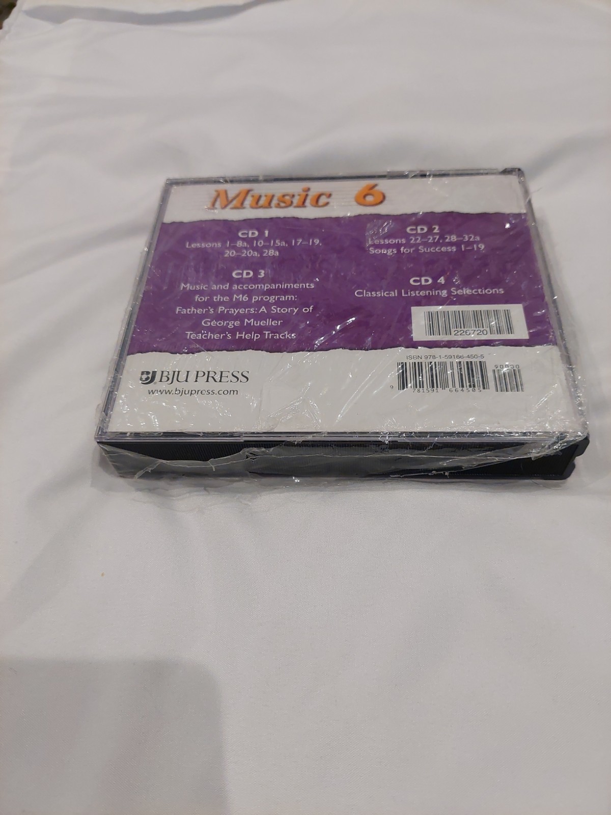 BJU Press Music 6 Four CDs 226720 Bob Jones Music 6 Compact Discs