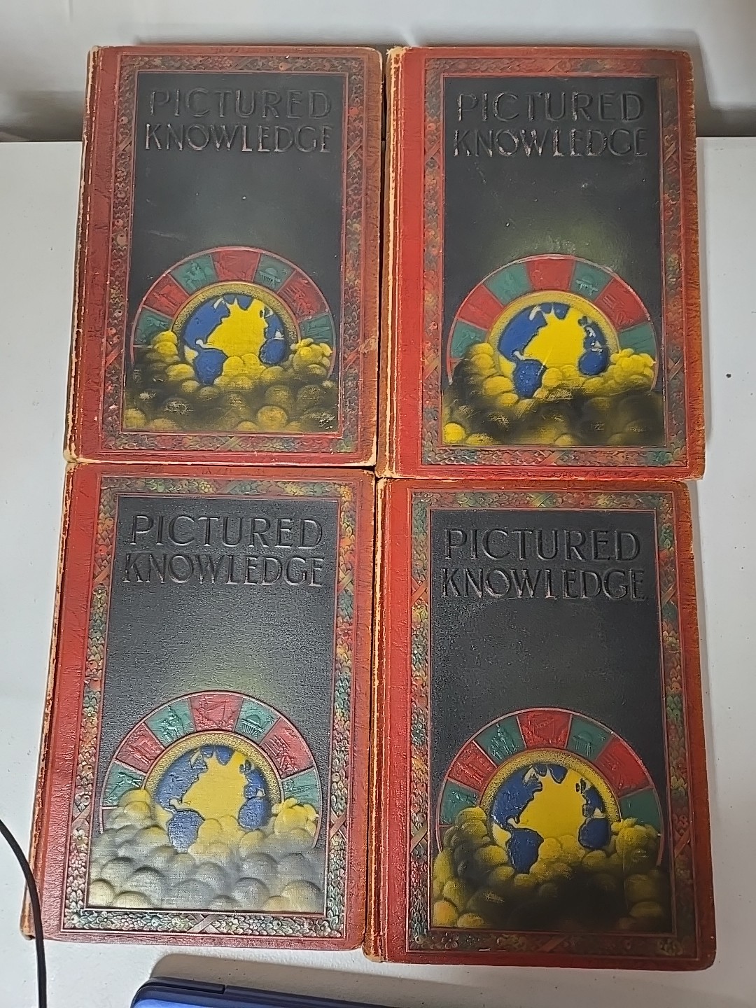 1937 Pictured Knowledge Books Marshall Hughes Co. Art Deco Illustrated Ency. 4