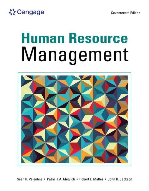 Human Resource Management, Jackson, John – 9780357899281
