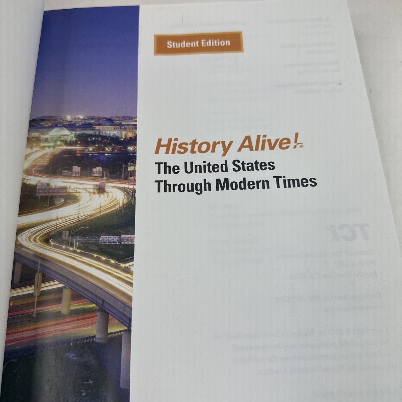 History Alive, The United States Though Modern Times Hardcover Student Edition