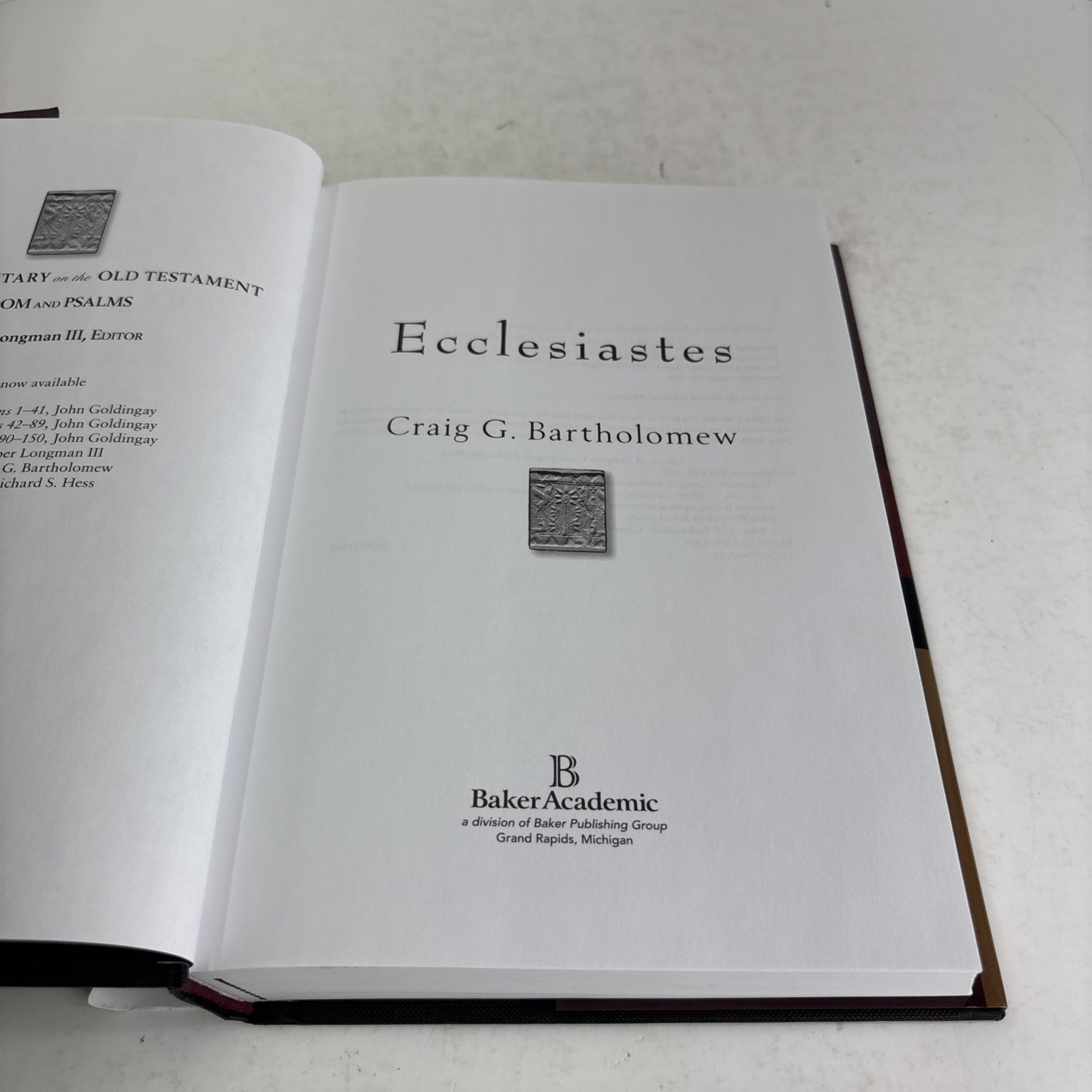 Ecclesiastes (Baker Commentary on the Old Testament Wisdom and Psalms) 2009 HCDJ
