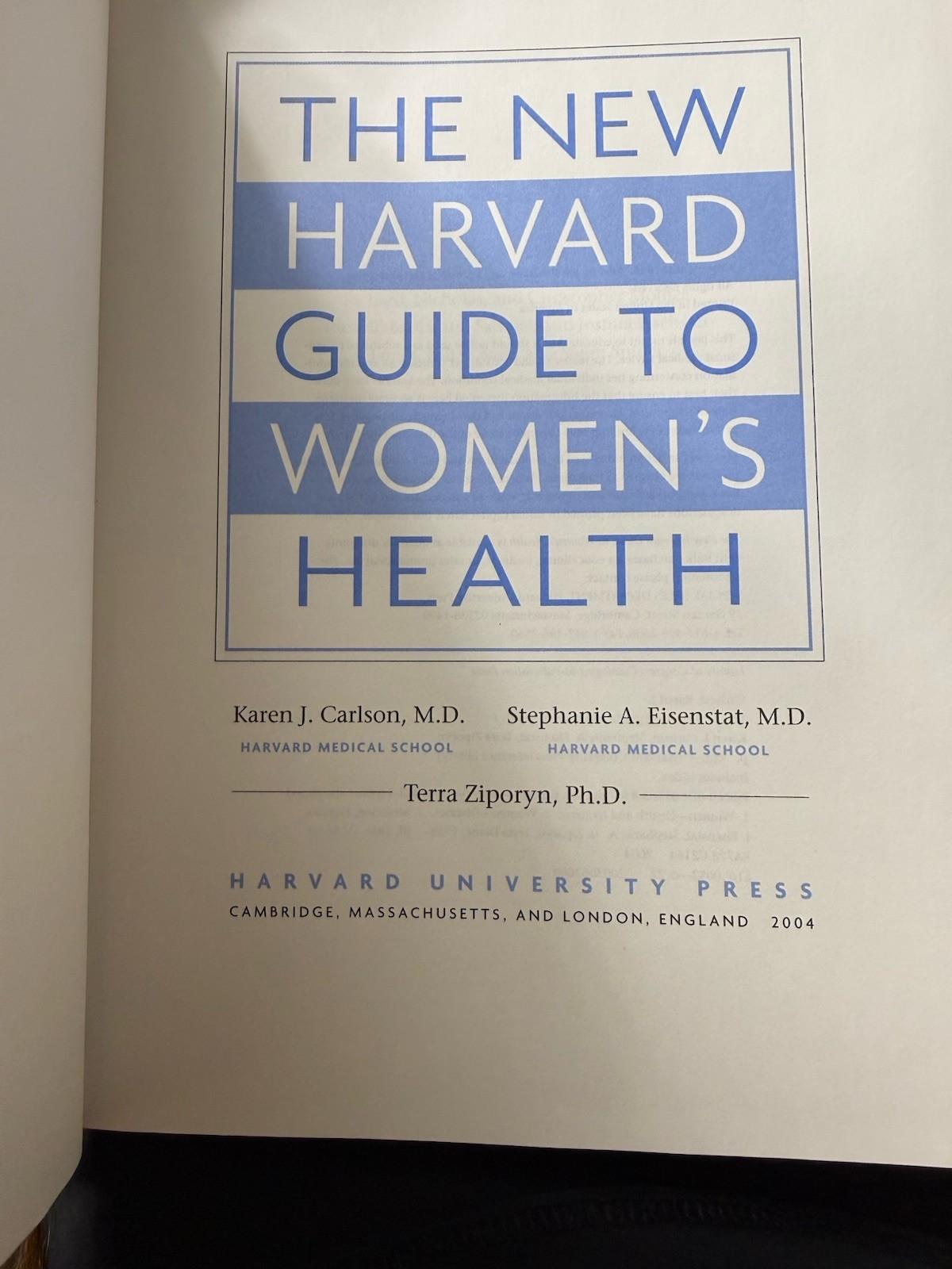 The New Harvard Guide to Women’s Health Hardcover Harvard University Press Book