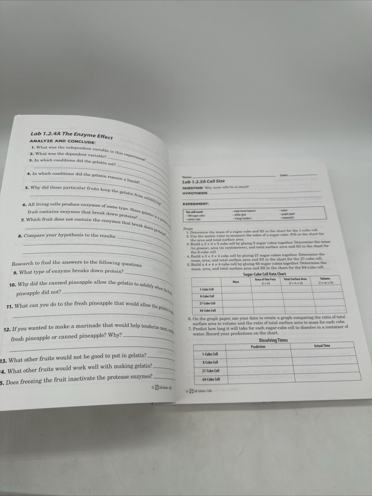 Purposeful Design Life Science Student Lab Manual – Like NEW