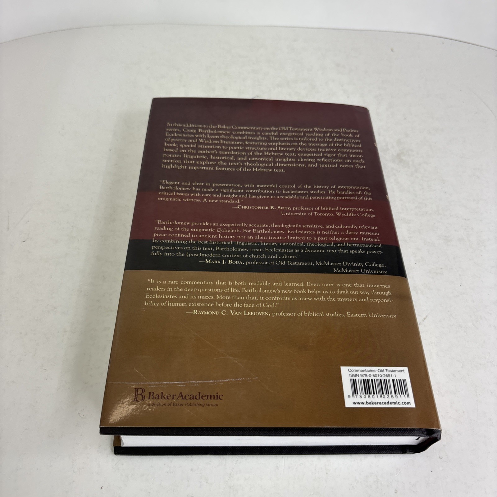 Ecclesiastes (Baker Commentary on the Old Testament Wisdom and Psalms) 2009 HCDJ