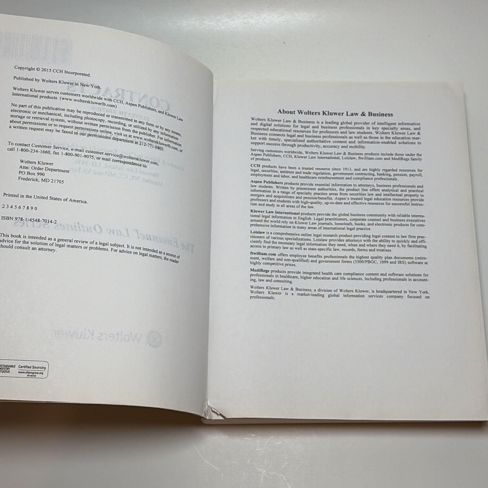 Emanuel Law Outlines Contracts Paperback by Emanuel Steven L. Eleventh Edition