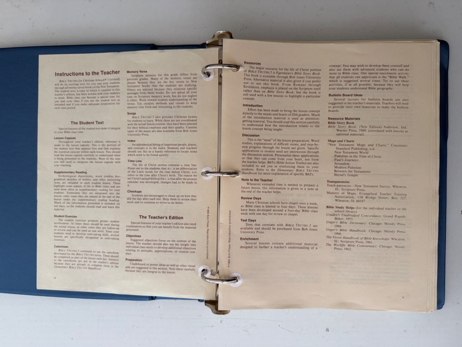 Bob Jones University Press Bible Truths for Christian Schools Teacher’s Edition